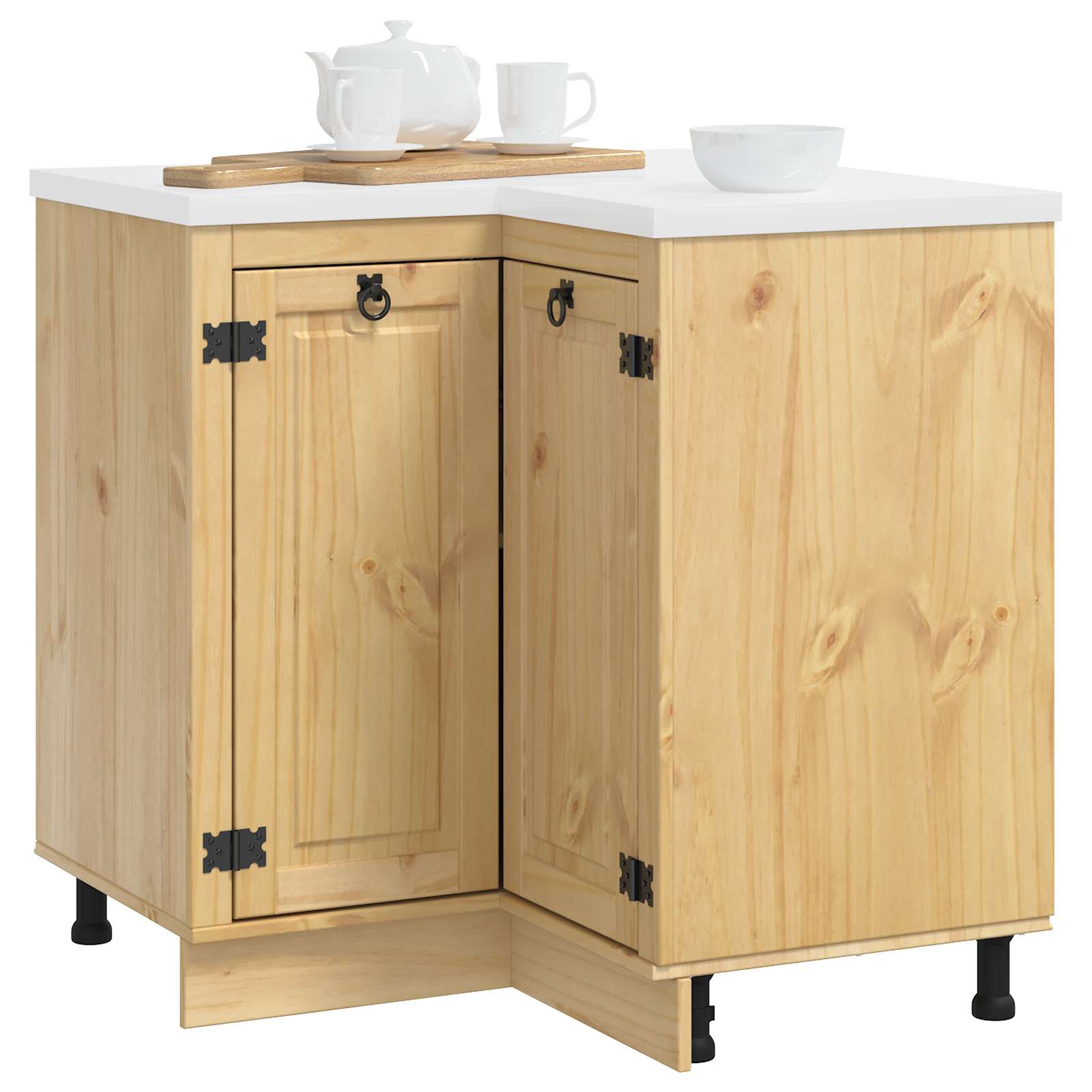 Schrank SKI Honigbraun 80 x 80 x 81 cm Massives Kiefernholz