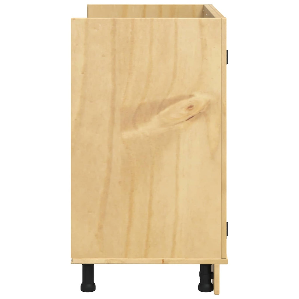 Schrank SKI Honigbraun 80 x 46 x 81 cm Massives Kiefernholz