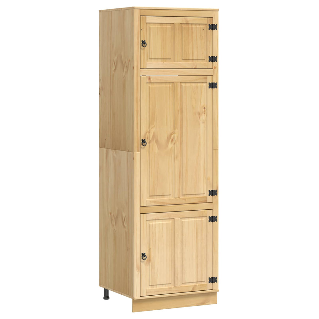 Schrank SKI Honigbraun 66 x 58 x 207 cm Massives Kiefernholz