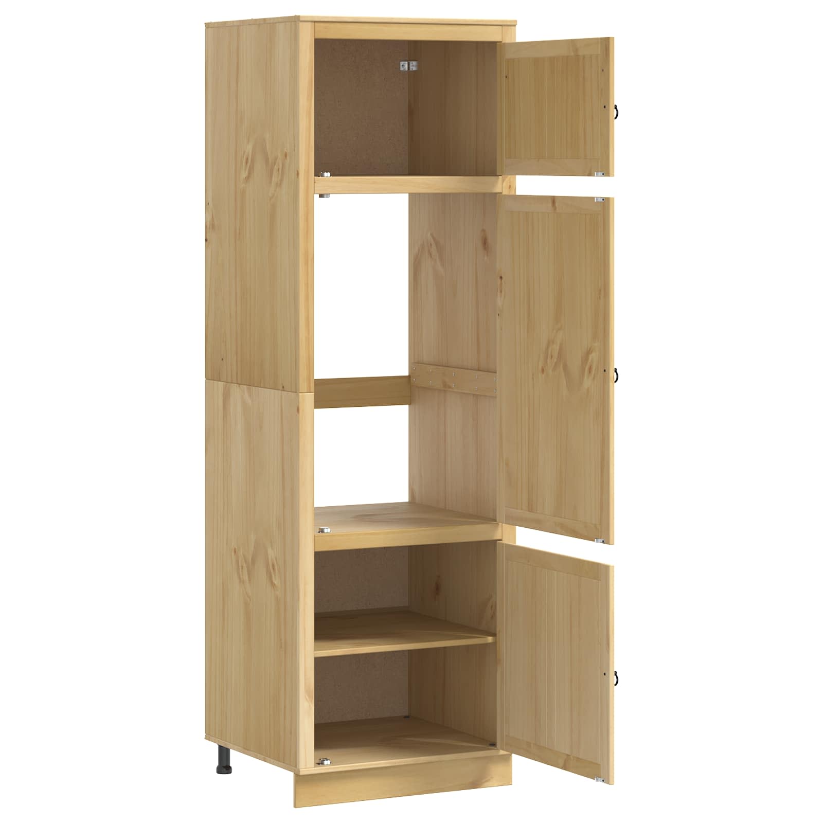 Schrank SKI Honigbraun 66 x 58 x 207 cm Massives Kiefernholz
