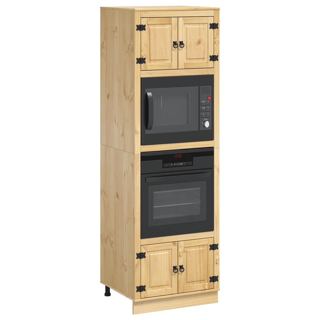 Schrank SKI Honigbraun 66 x 58 x 207 cm Massives Kiefernholz