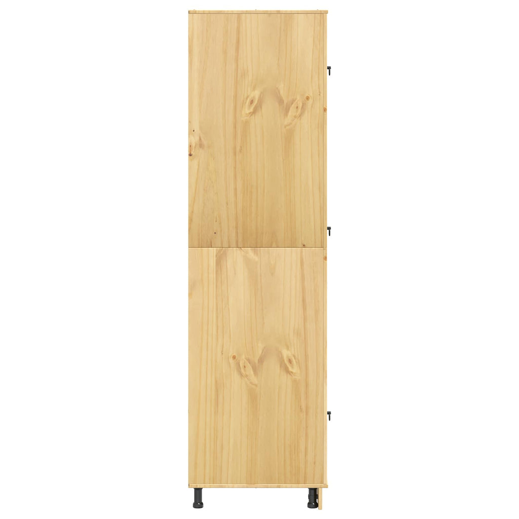 Schrank SKI Honigbraun 66 x 58 x 207 cm Massives Kiefernholz