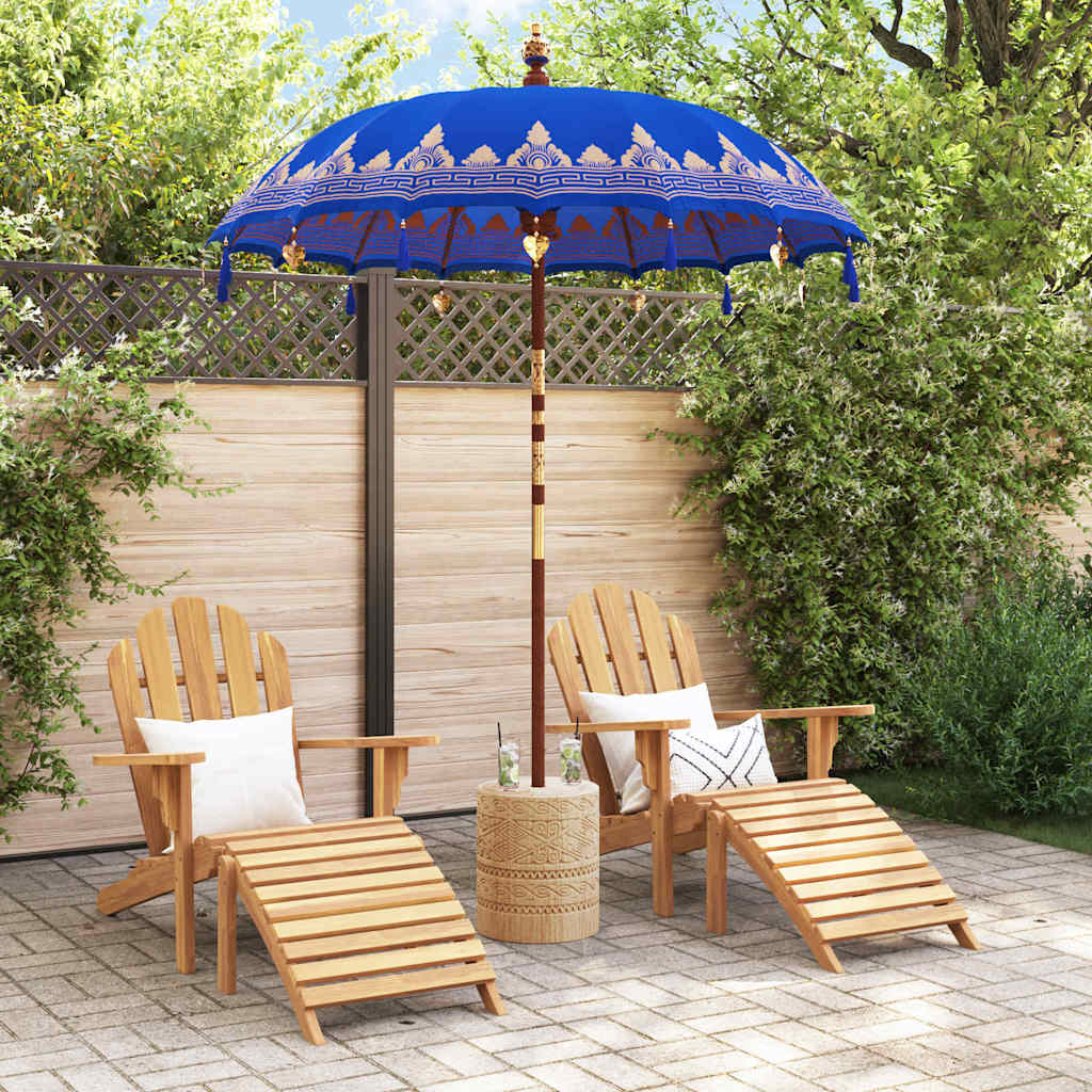 Balinesischer Sonnenschirm Blau 185 x 185 x 260 cm