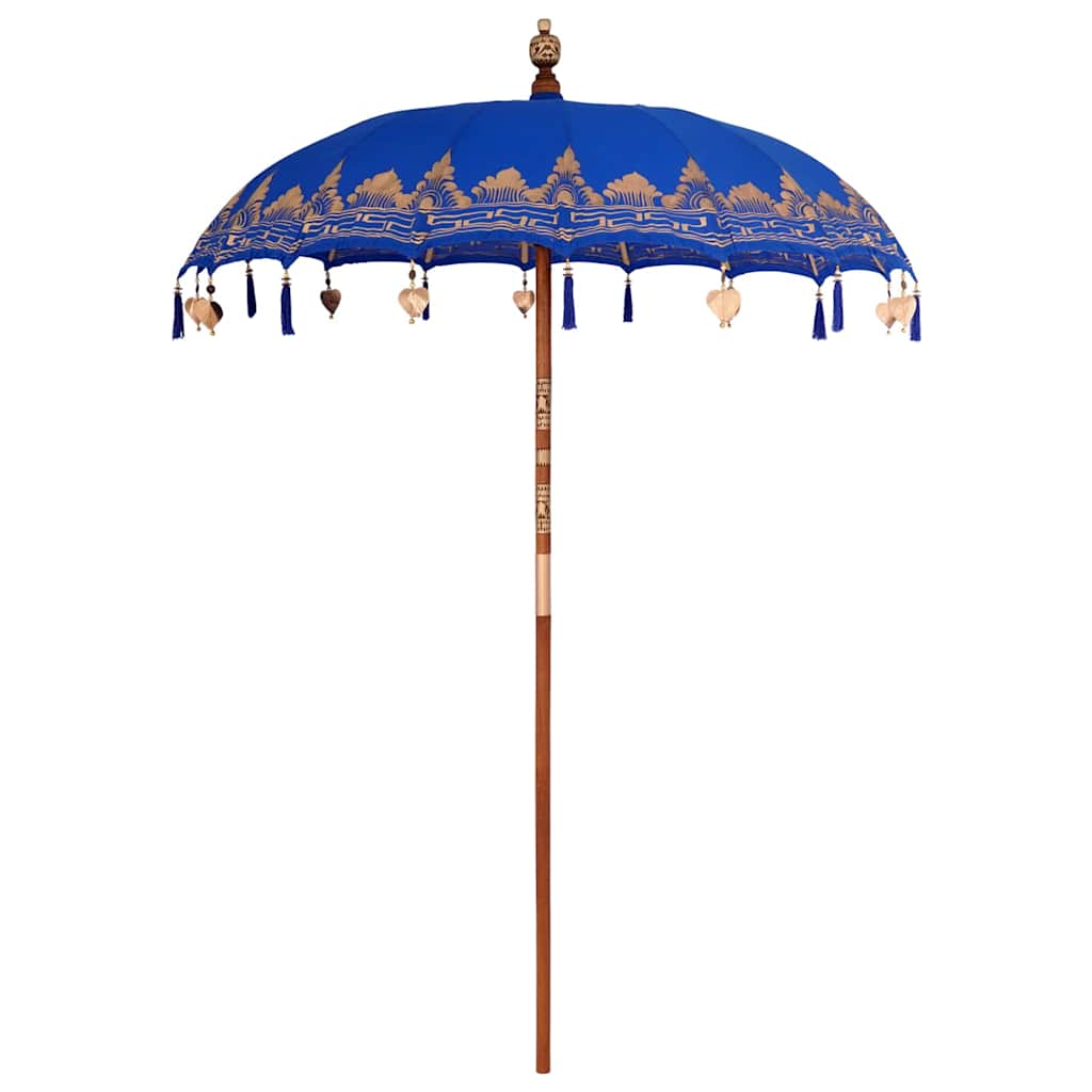 Balinesischer Sonnenschirm Blau 185 x 185 x 260 cm
