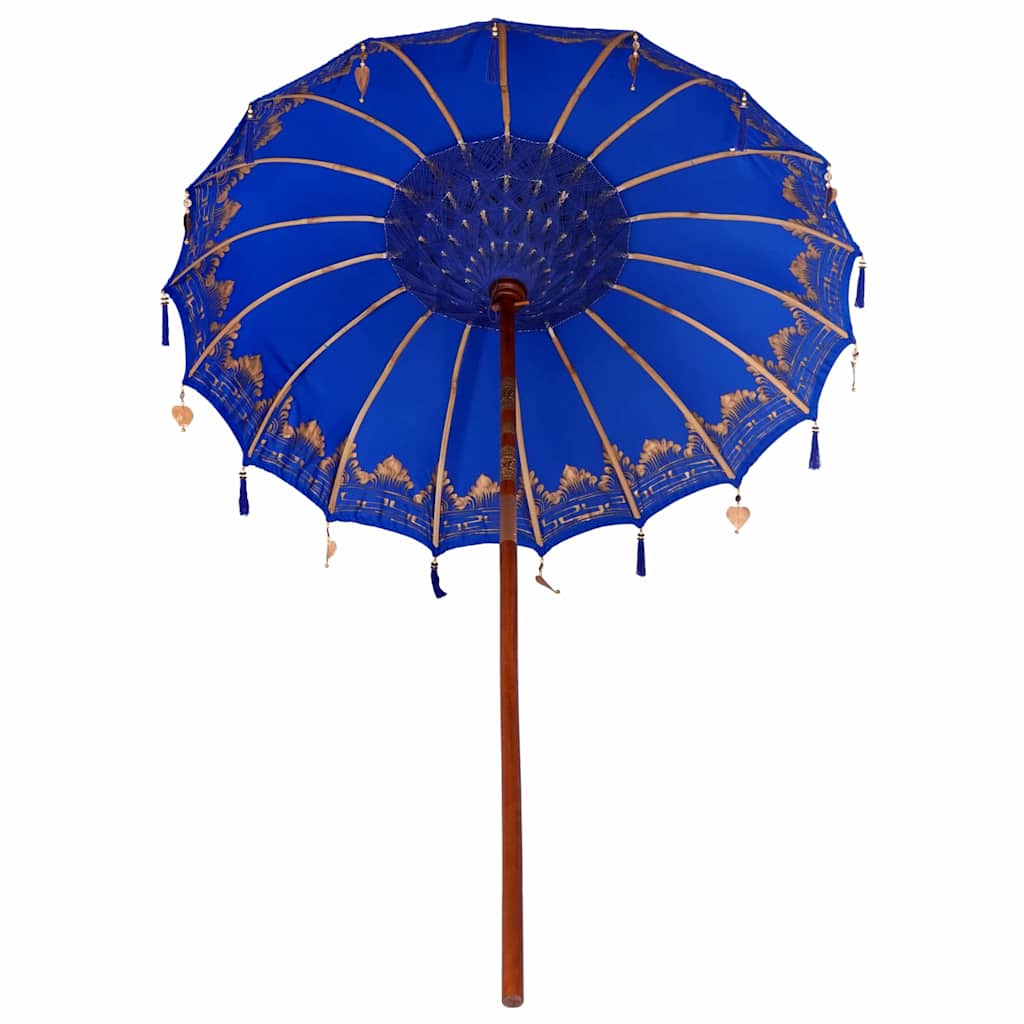 Balinesischer Sonnenschirm Blau 185 x 185 x 260 cm
