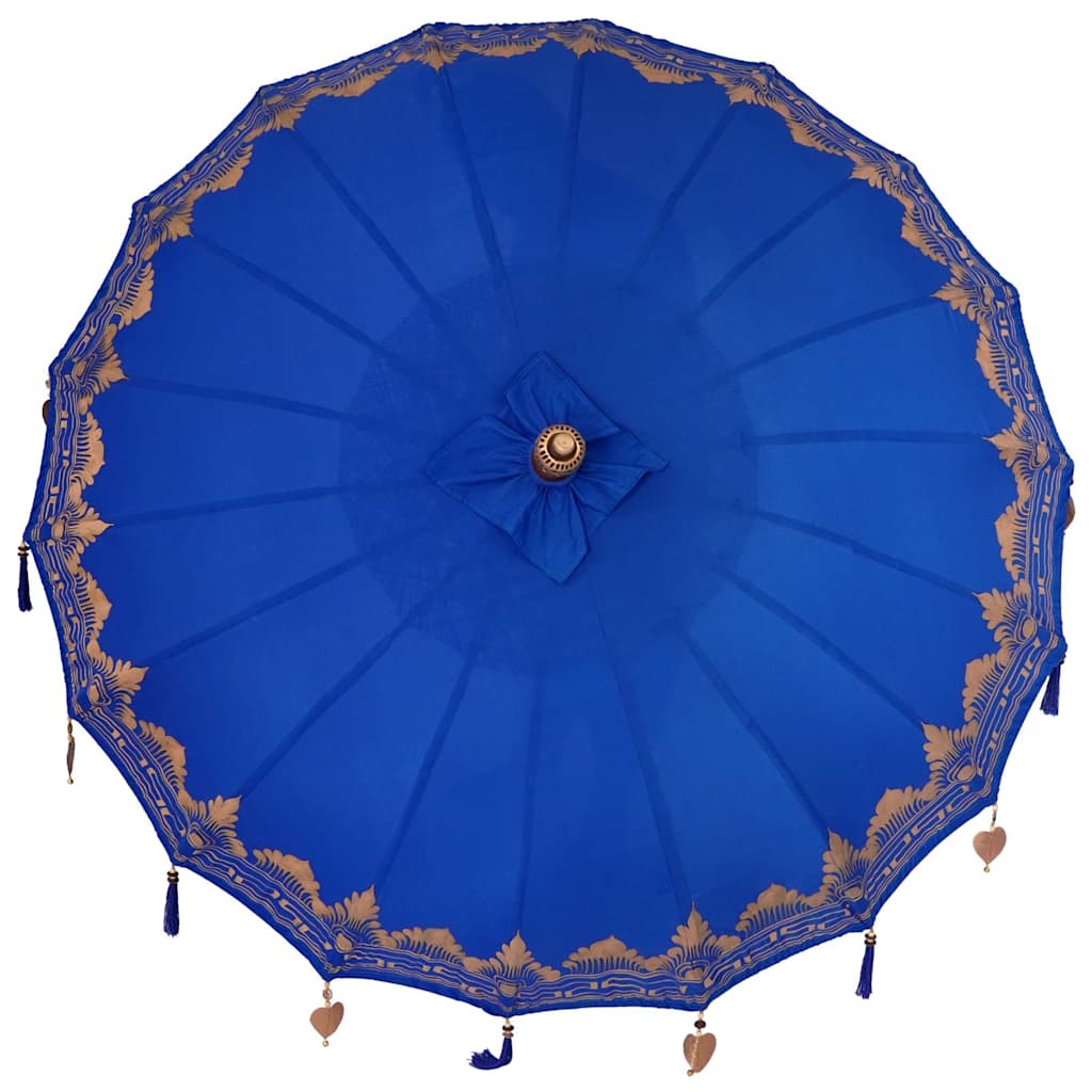Balinesischer Sonnenschirm Blau 185 x 185 x 260 cm