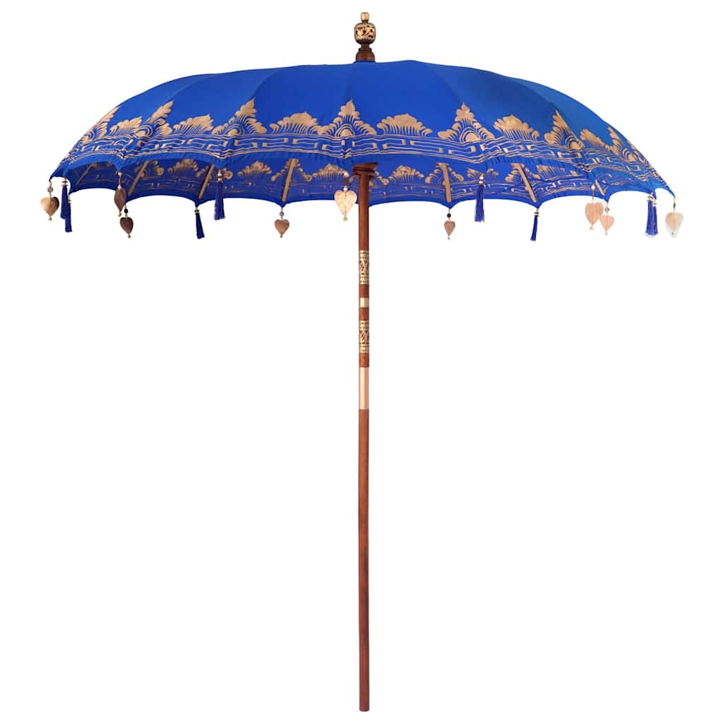 Balinesischer Sonnenschirm Blau 215 x 215 x 260 cm