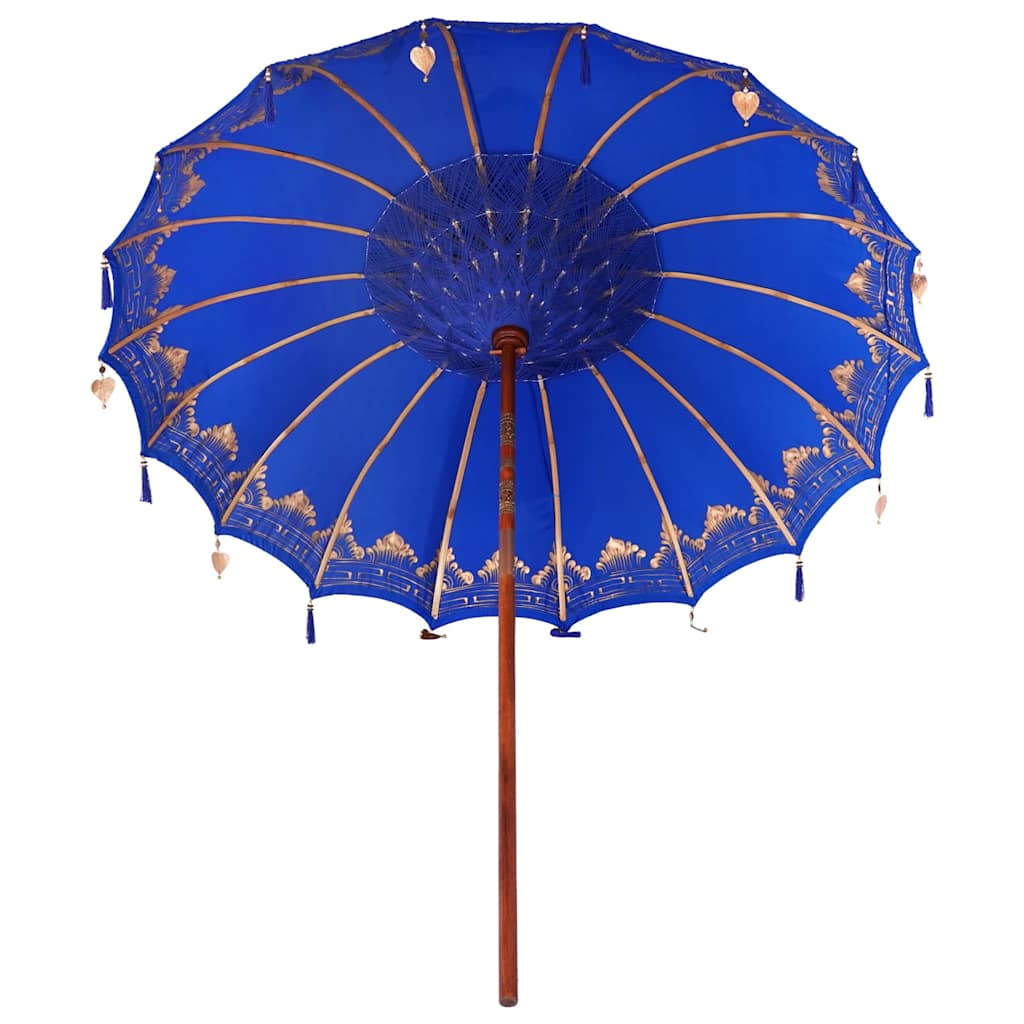 Balinesischer Sonnenschirm Blau 215 x 215 x 260 cm