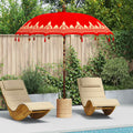 Balinesischer Sonnenschirm Rot 215 x 215 x 260 cm