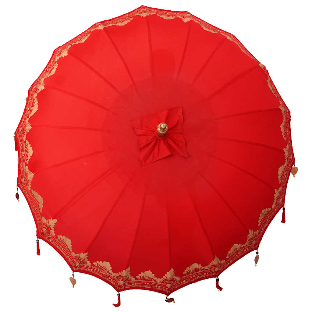 Balinesischer Sonnenschirm Rot 215 x 215 x 260 cm