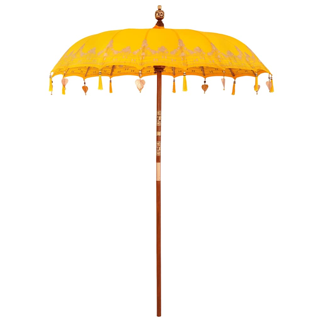 Balinesischer Sonnenschirm Gelb 185 x 185 x 260 cm