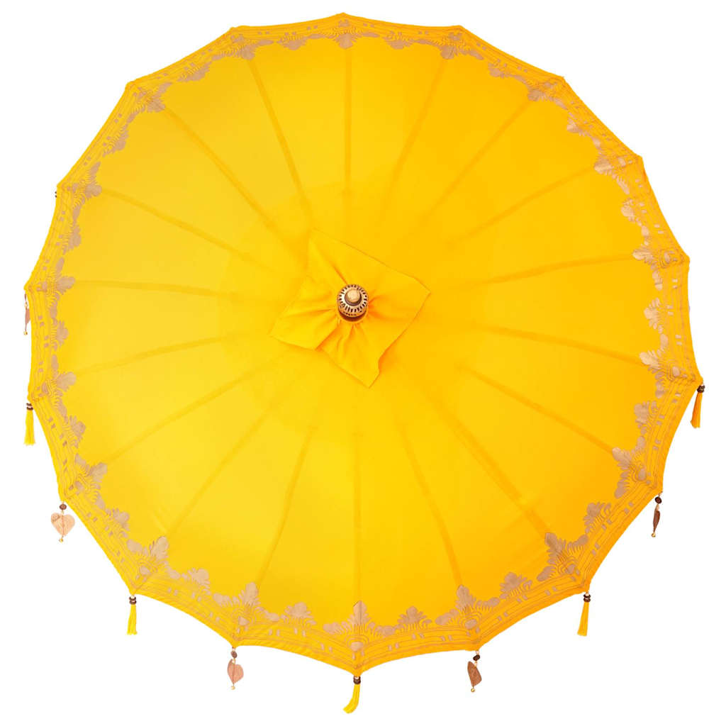 Balinesischer Sonnenschirm Gelb 185 x 185 x 260 cm