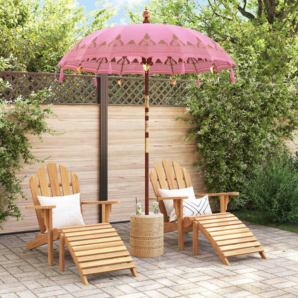 Balinesischer Sonnenschirm Rosa 185 x 185 x 260 cm