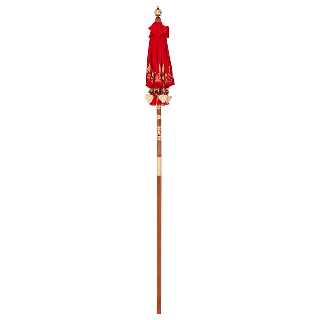 Balinesischer Sonnenschirm Rot 125 x 125 x 260 cm