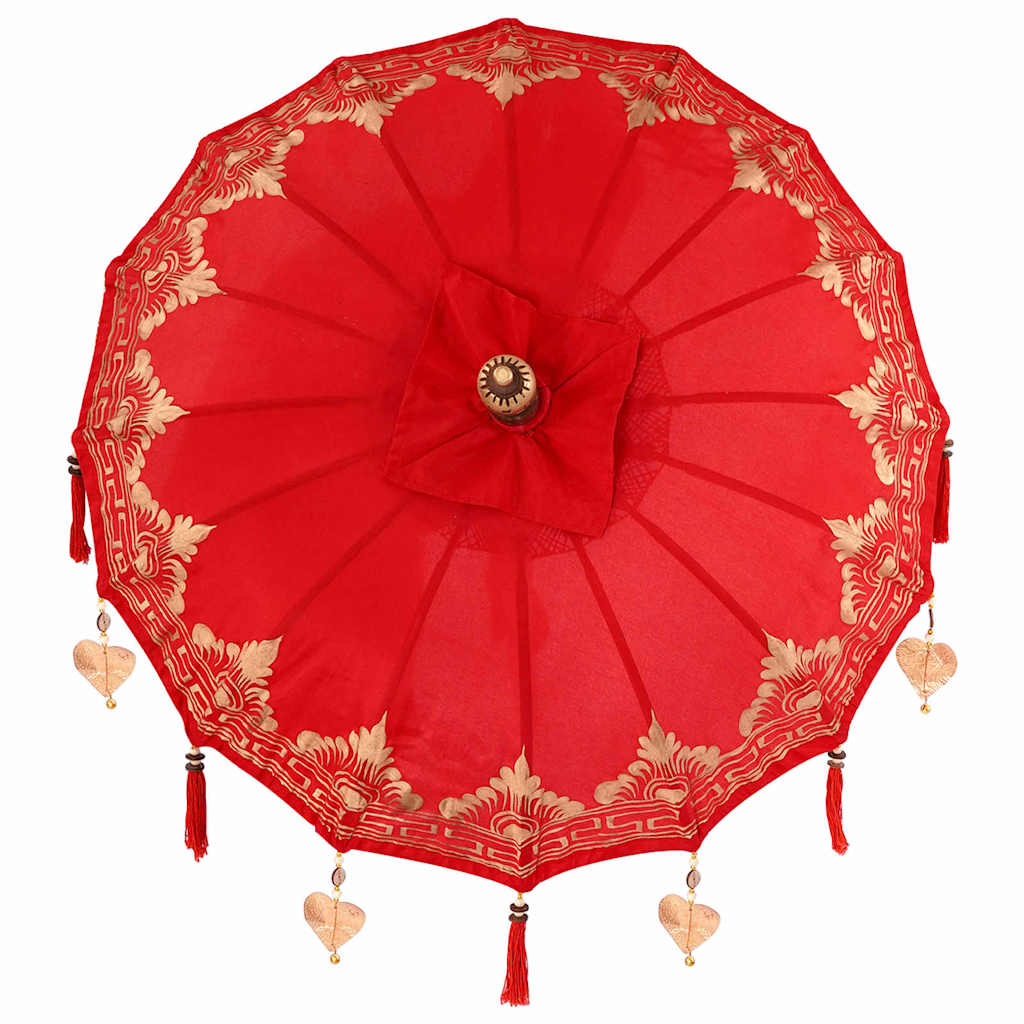 Balinesischer Sonnenschirm Rot 125 x 125 x 260 cm