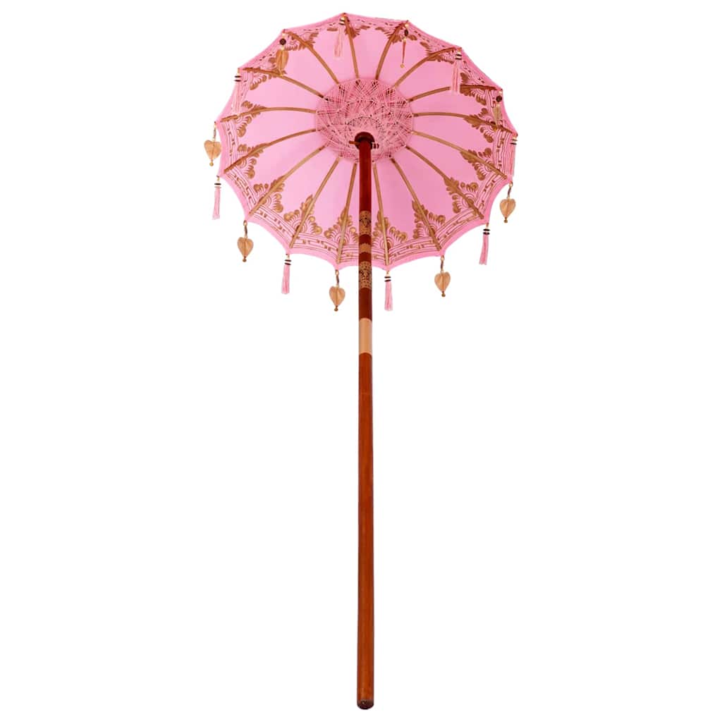 Balinesischer Sonnenschirm Rosa 125 x 125 x 260 cm