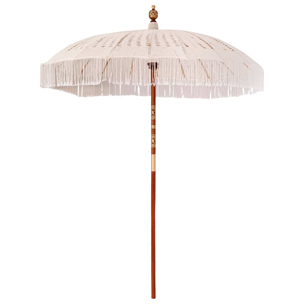 Macrame Sonnenschirm Creme 190 x 190 x 260 cm