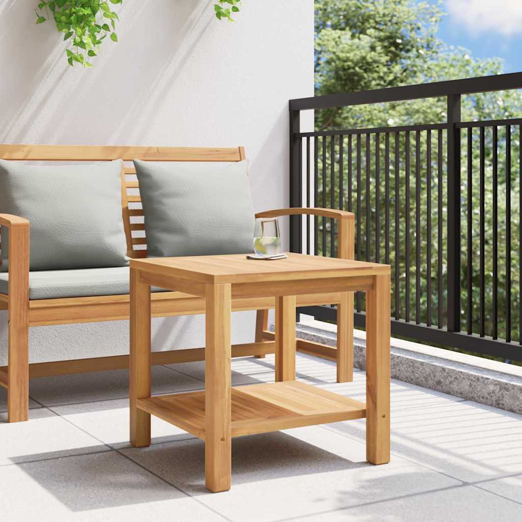 Couchtisch mit Speicher Braun 45 x 45 x 45 cm Massivholz Teak