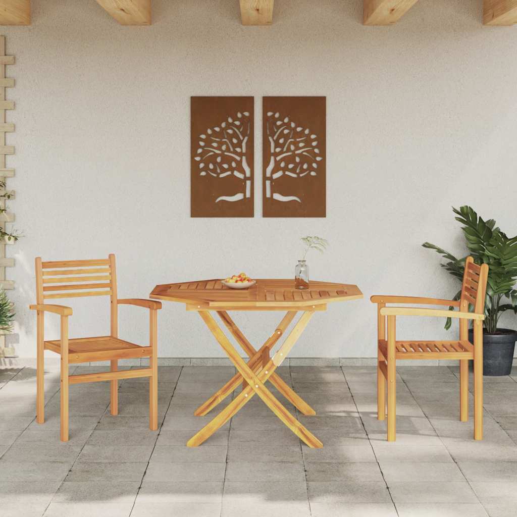 Stuhl 2 pcs Braun 56 x 55 x 90,5 cm Massivholz Teak
