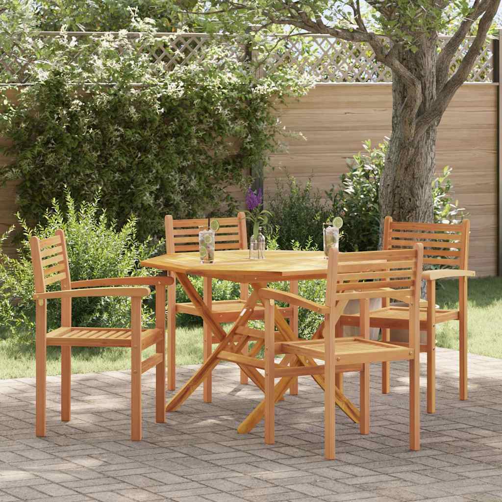 Stuhl 4 pcs Braun 56 x 55 x 90,5 cm Massivholz Teak