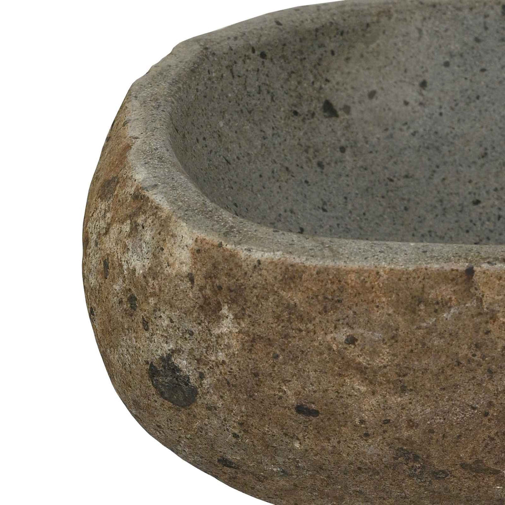 Flusssteinwaschbecken Hellgrau (30-37) x (25-30) x 12 cm