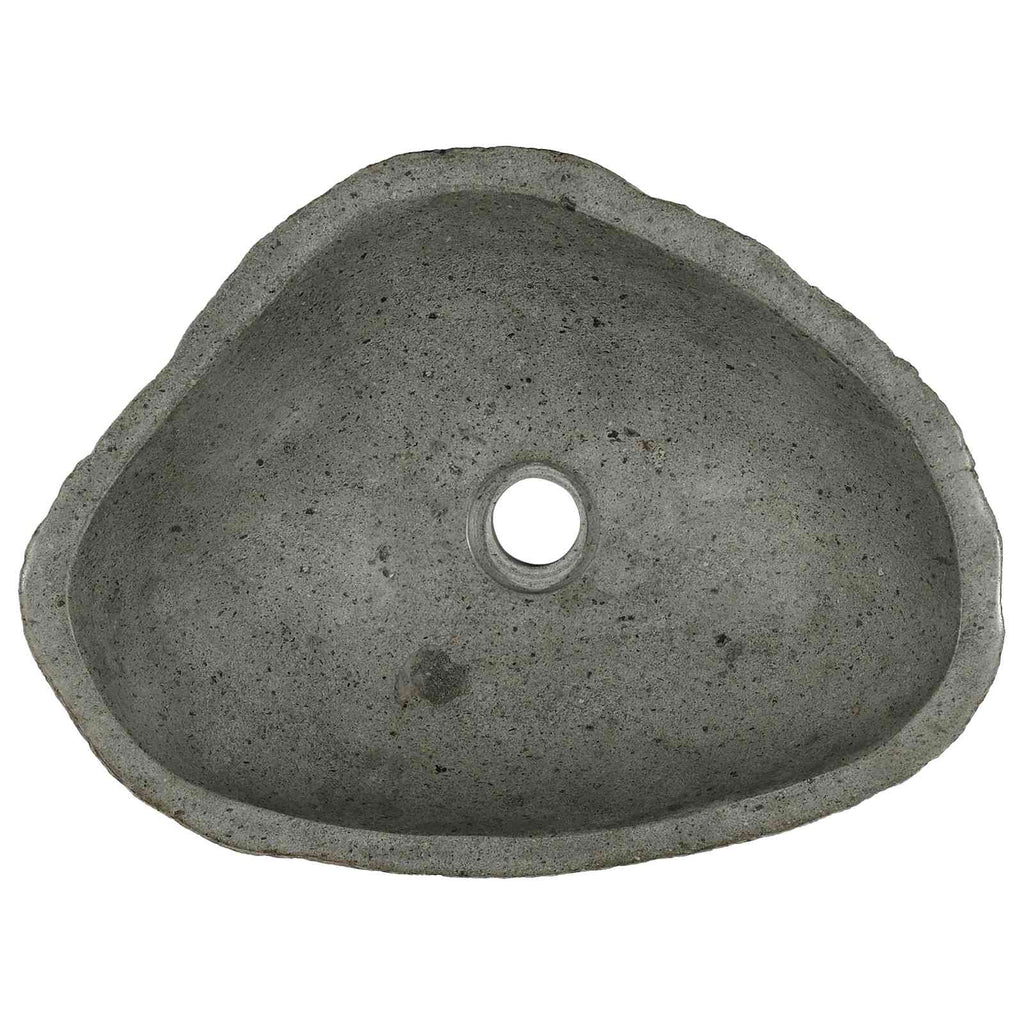 Flusssteinwaschbecken Hellgrau 52 x 40 x 15 cm Flussstein