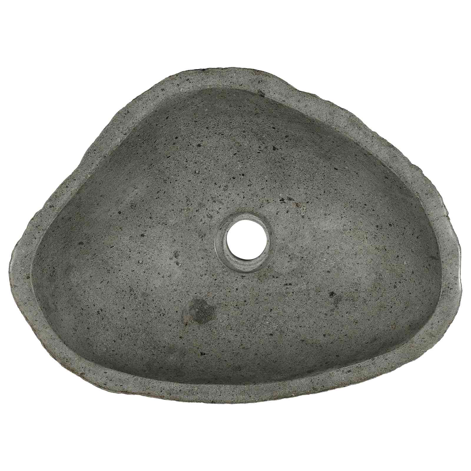 Flusssteinwaschbecken Hellgrau 52 x 40 x 15 cm Flussstein