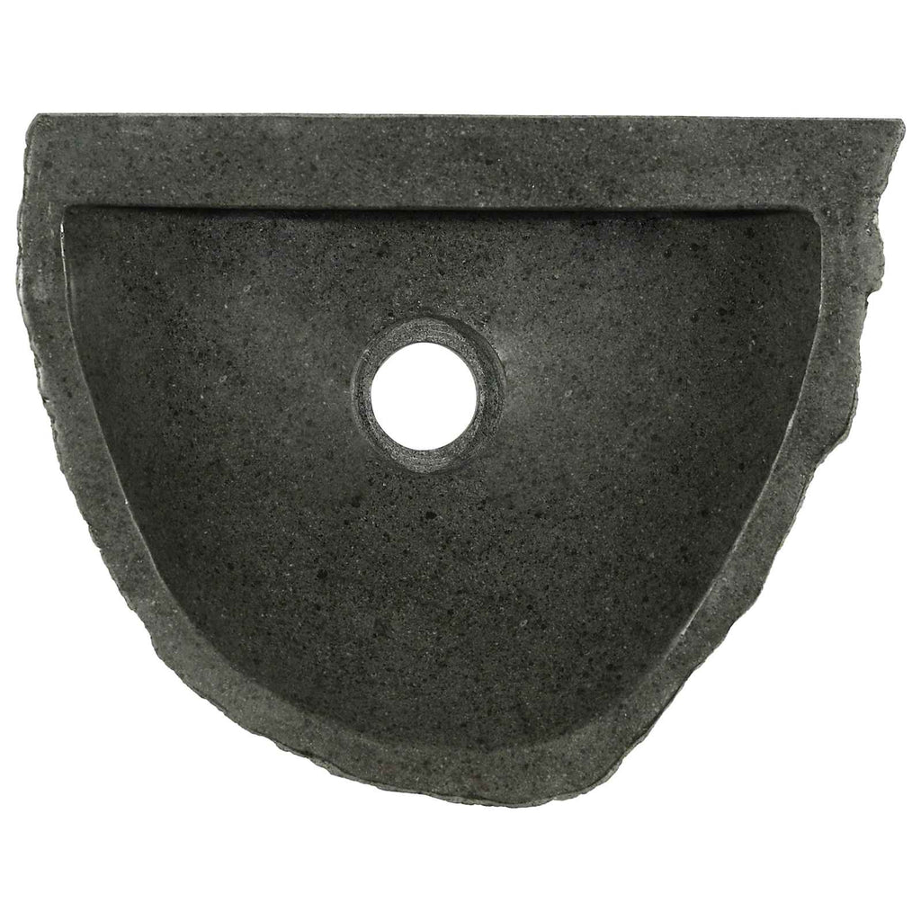 Wandmontiertes Waschbecken Grau 37 x 30 x 12 cm Flussstein