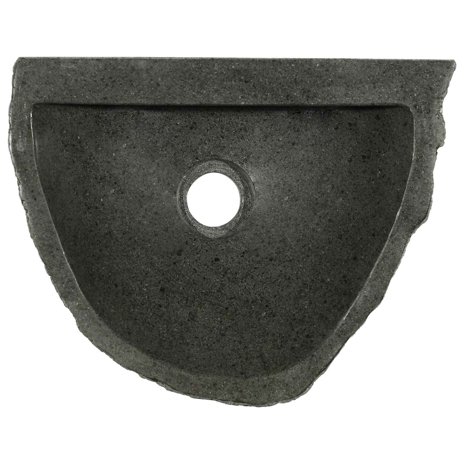 Wandmontiertes Waschbecken Grau 37 x 30 x 12 cm Flussstein