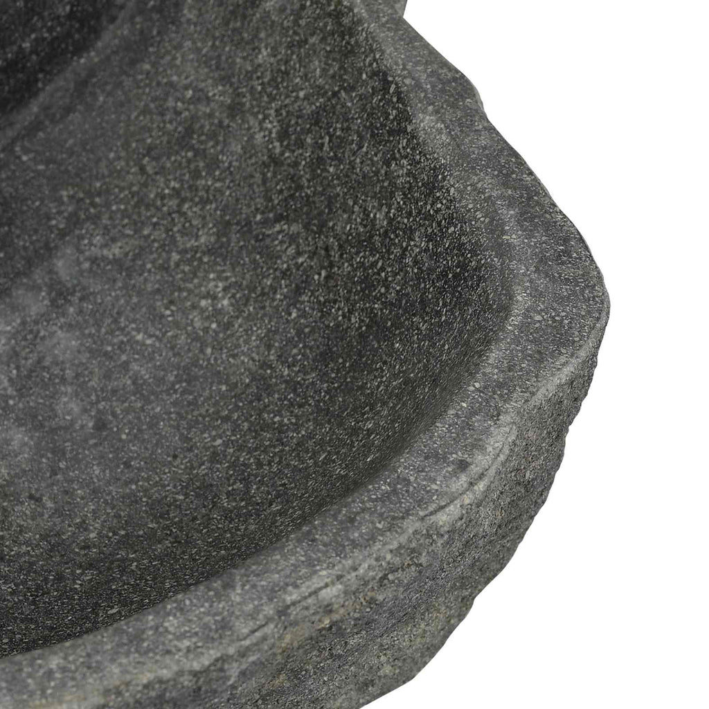 Wandmontiertes Waschbecken Grau 45 x 35 x 15 cm Flussstein