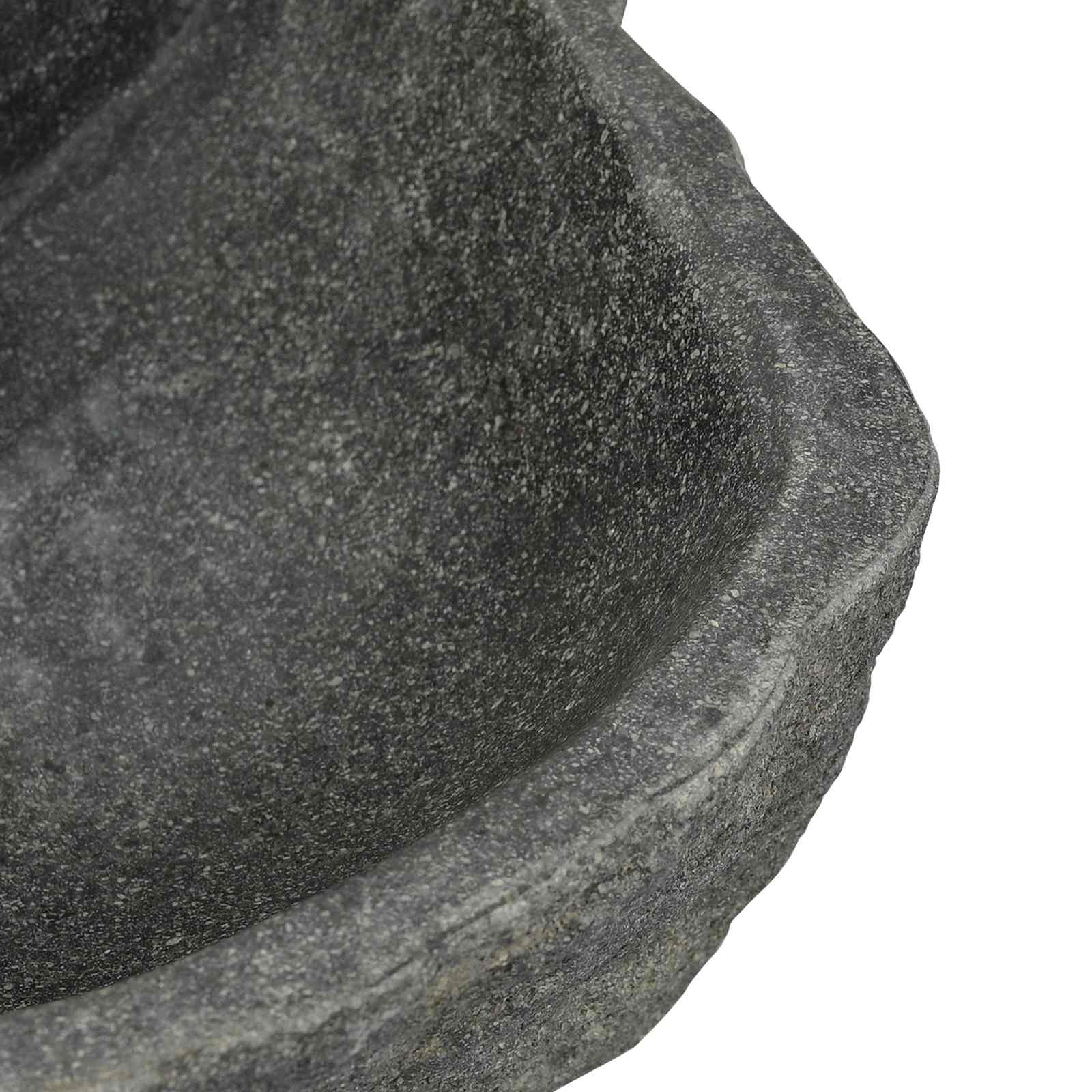 Wandmontiertes Waschbecken Grau 45 x 35 x 15 cm Flussstein