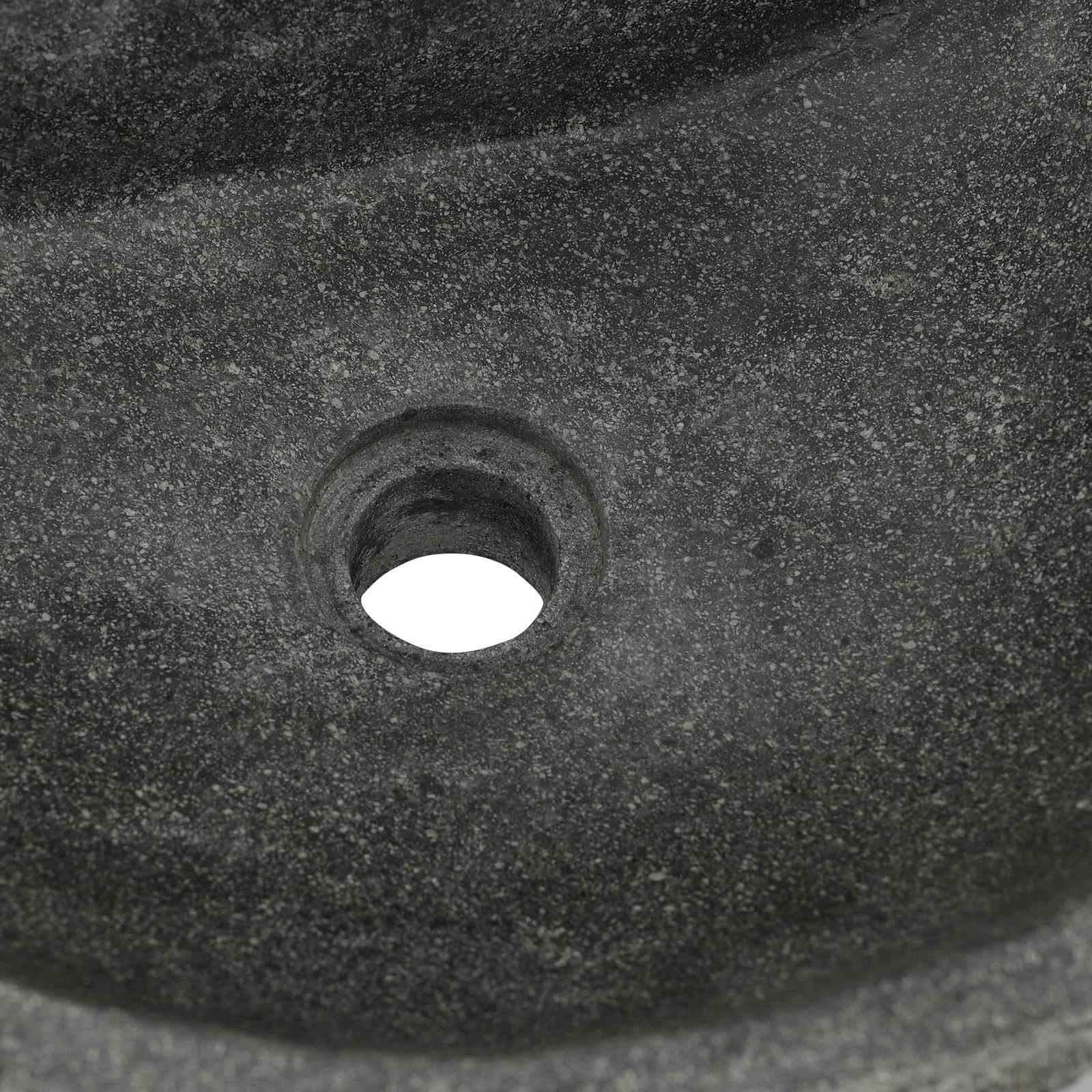 Wandmontiertes Waschbecken Grau 45 x 35 x 15 cm Flussstein