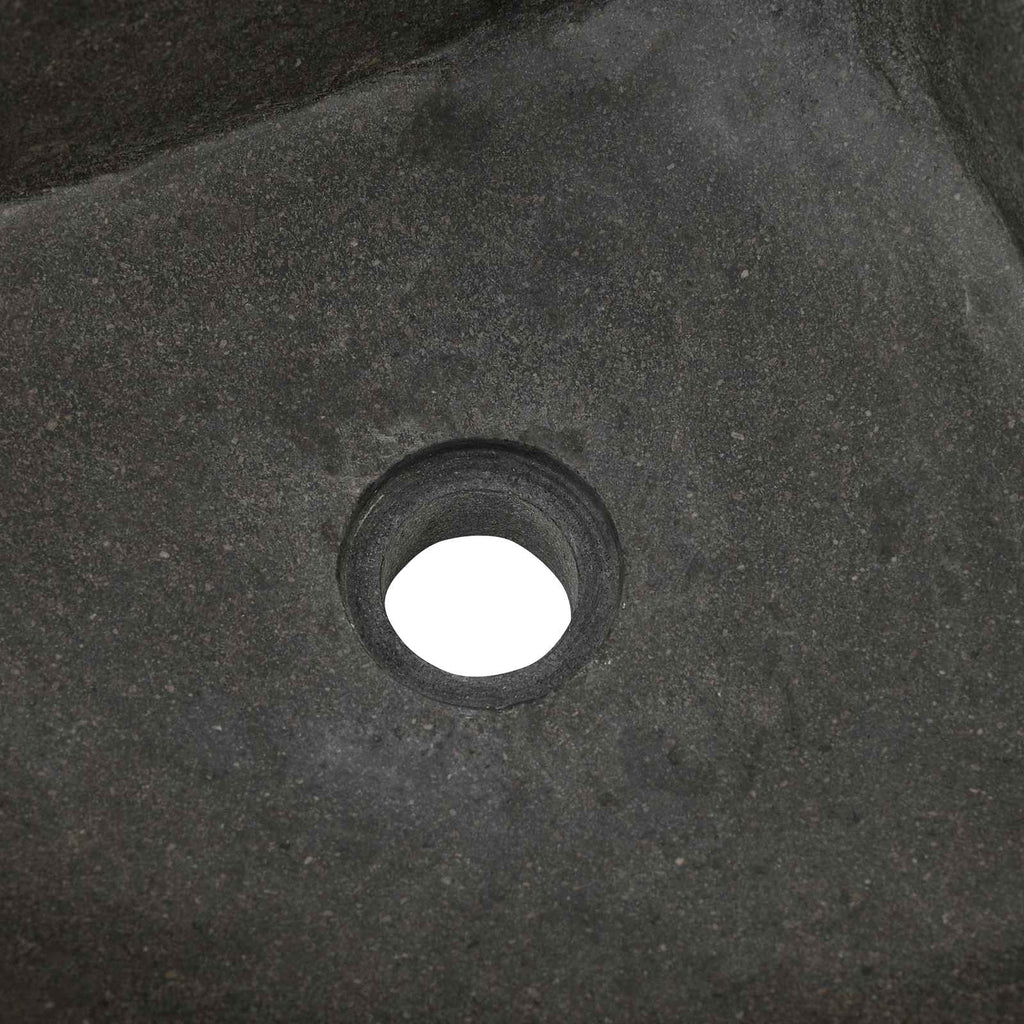 Waschbecken Grau (30-37) x (30-37) x 12 cm Flussstein