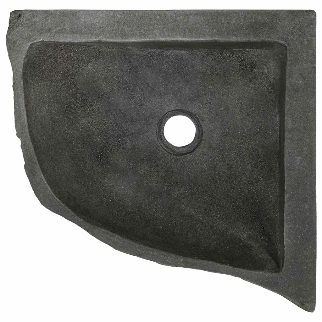 Waschbecken Grau (30-37) x (30-37) x 12 cm Flussstein