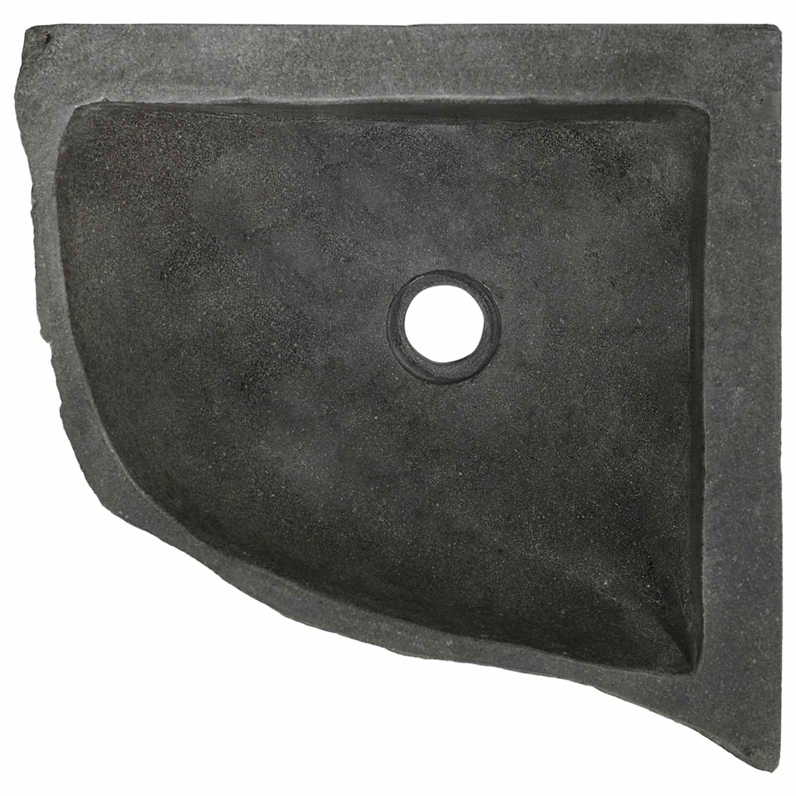 Waschbecken Grau (30-37) x (30-37) x 12 cm Flussstein