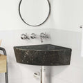 Waschbecken Grau (38-45) x (38-45) x 12 cm Flussstein
