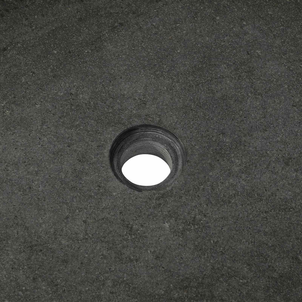 Waschbecken Grau 65 x 50 x 6 cm Flussstein