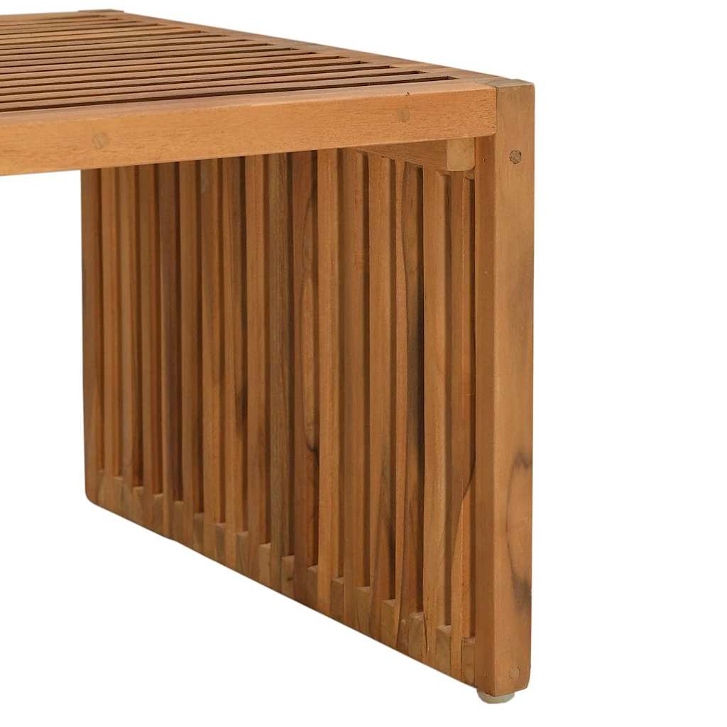 Garten-Beistelltisch Braun 90 x 50 x 36 cm Massivholz Teak