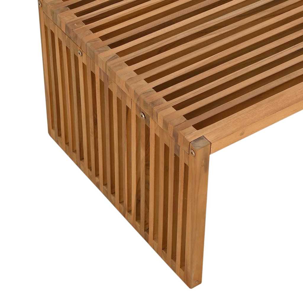 Garten-Beistelltisch Braun 90 x 50 x 36 cm Massivholz Teak
