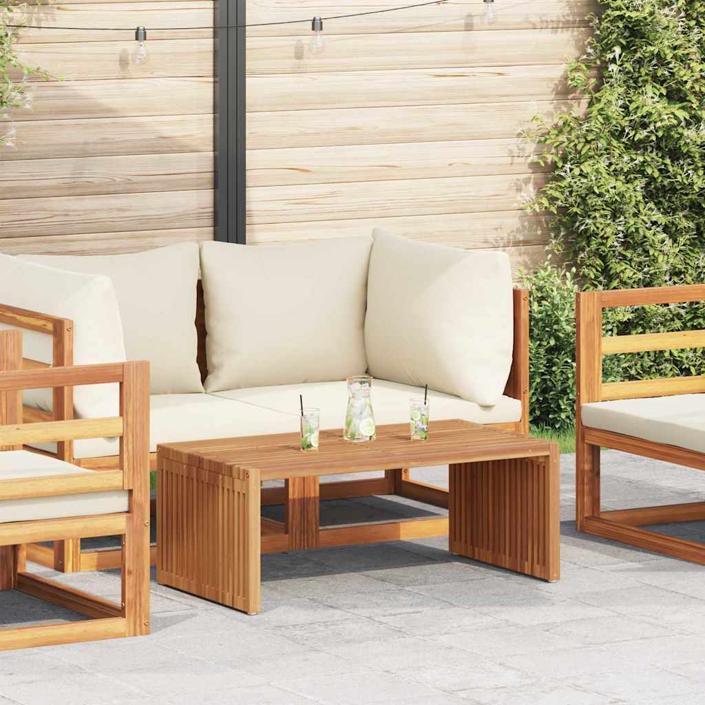 Garten-Beistelltisch Braun 90 x 50 x 36 cm Massivholz Teak