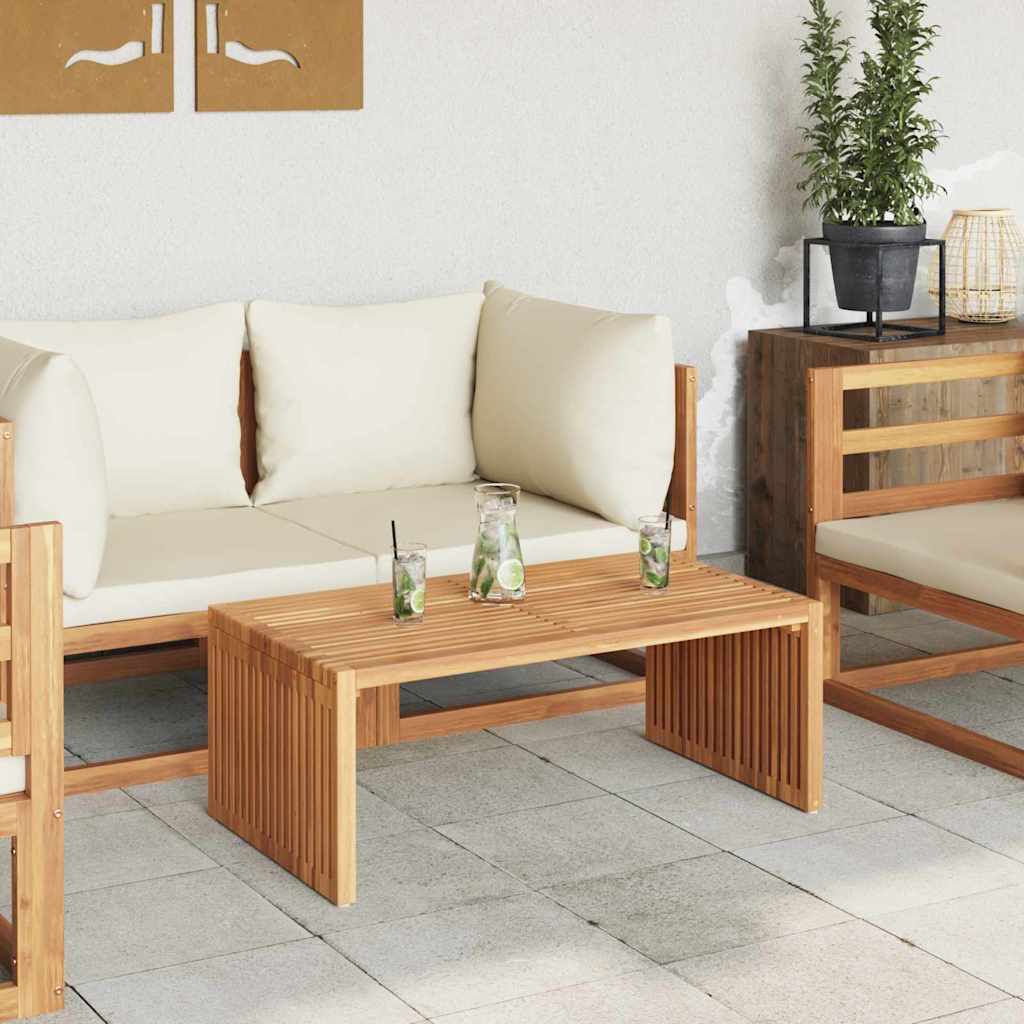 Garten-Beistelltisch Braun 90 x 50 x 36 cm Massivholz Teak