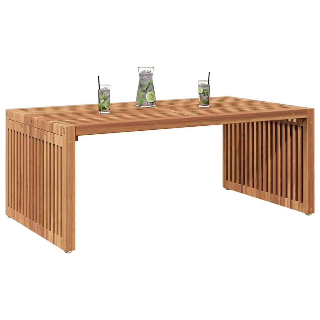 Garten-Beistelltisch Braun 90 x 50 x 36 cm Massivholz Teak