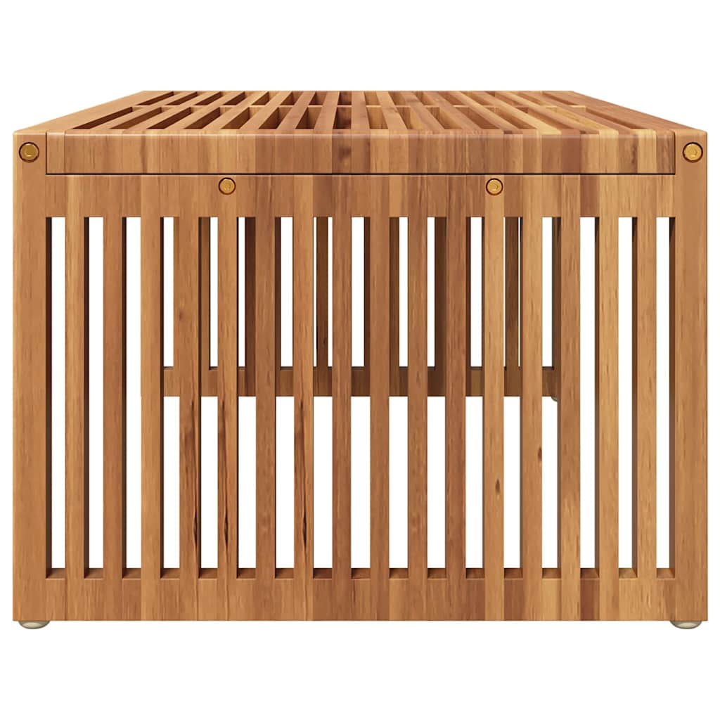 Garten-Beistelltisch Braun 90 x 50 x 36 cm Massivholz Teak