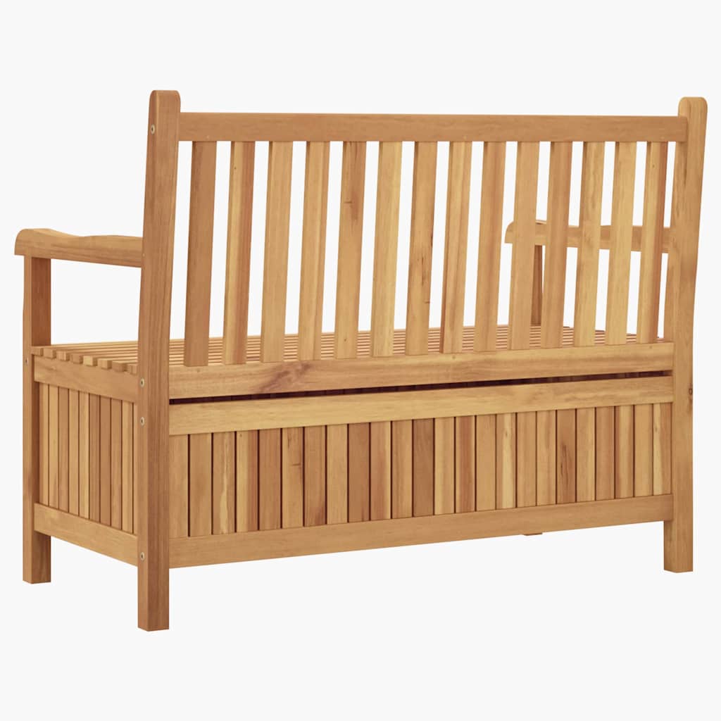 Gartenbank mit Speicher 114 x 60 x 90 cm Massivholz Teak