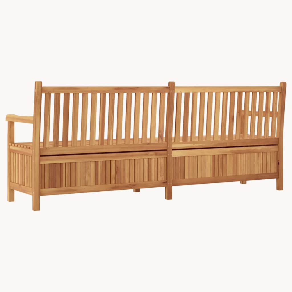 Gartenbank mit Speicher 228 x 60 x 90 cm Massivholz Teak