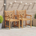 Gartenstuhl 2 pcs 60 x 58 x 90 cm Massivholz Teak
