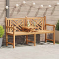 Gartenbank 150 x 60 x 90 cm Massivholz Teak