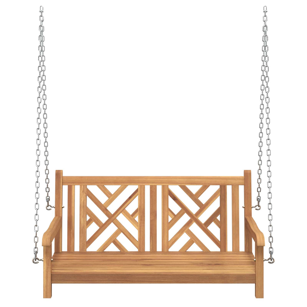 Gartenschaukelbank 114 x 60 x 64 cm Massivholz Teak