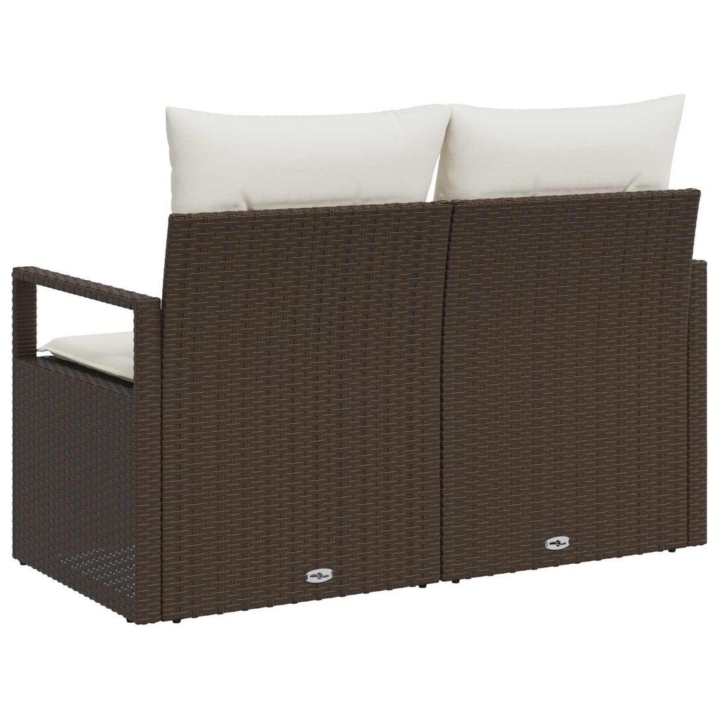 Garten-Sofa mit Kissen 120 x 62 x 69 cm Poly-Rattan