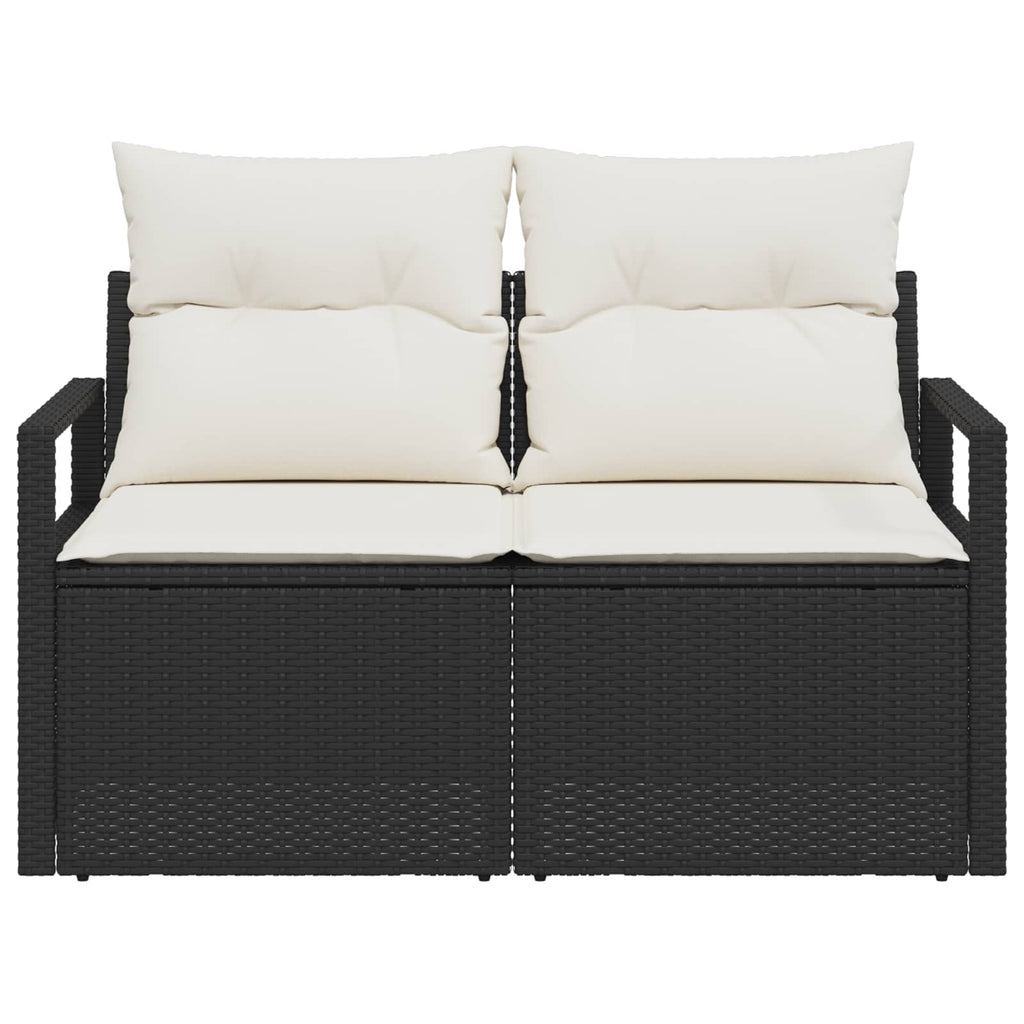 Garten-Sofa mit Kissen 120 x 62 x 69 cm Poly-Rattan